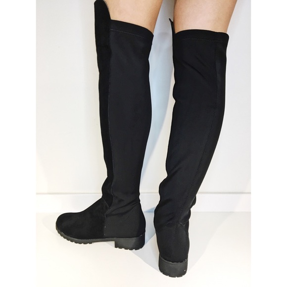 SOLD Women’s Black Over the Knee Boots size 6.5 - Picture 4 of 5